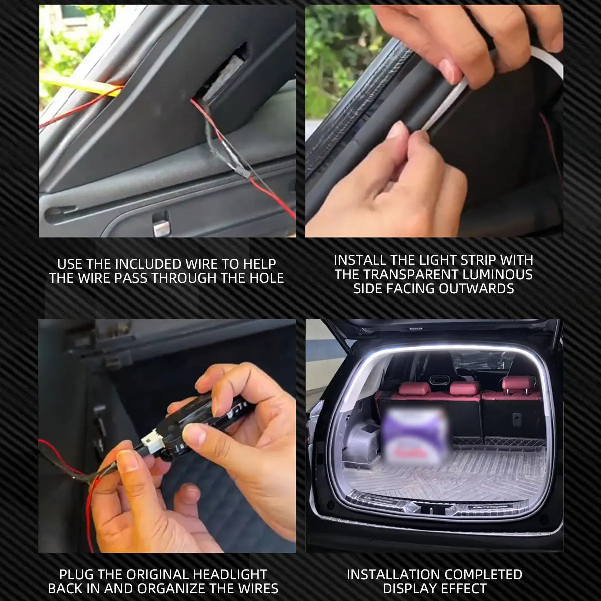 4M Brightness Trunk Lighting Ambient Interior Wiring Automatic