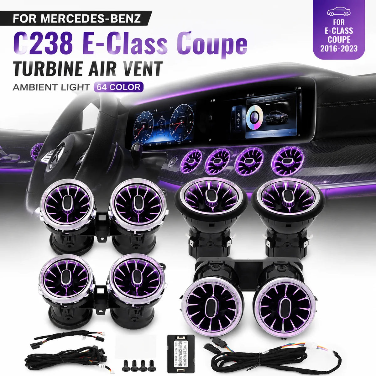 For Mercedes Benz C238 W238 E-Class Coupe Ambient RGB Colors Air