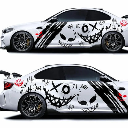 Scary Ahahah Pattern Sticker Body Sporty Jdm Stickers Exterior
