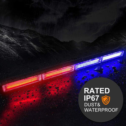 12-24v Cob Strobe Bar Roof Warning Beacon Safety Amber