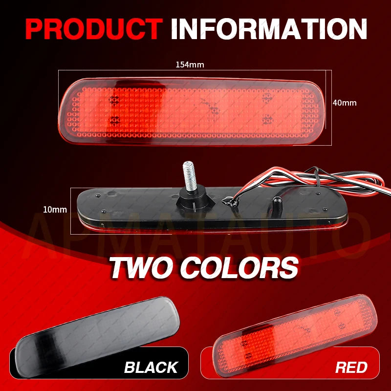 For Toyota Land Cruiser 100 Cygnus 2PCS Rear Bumper Reflector