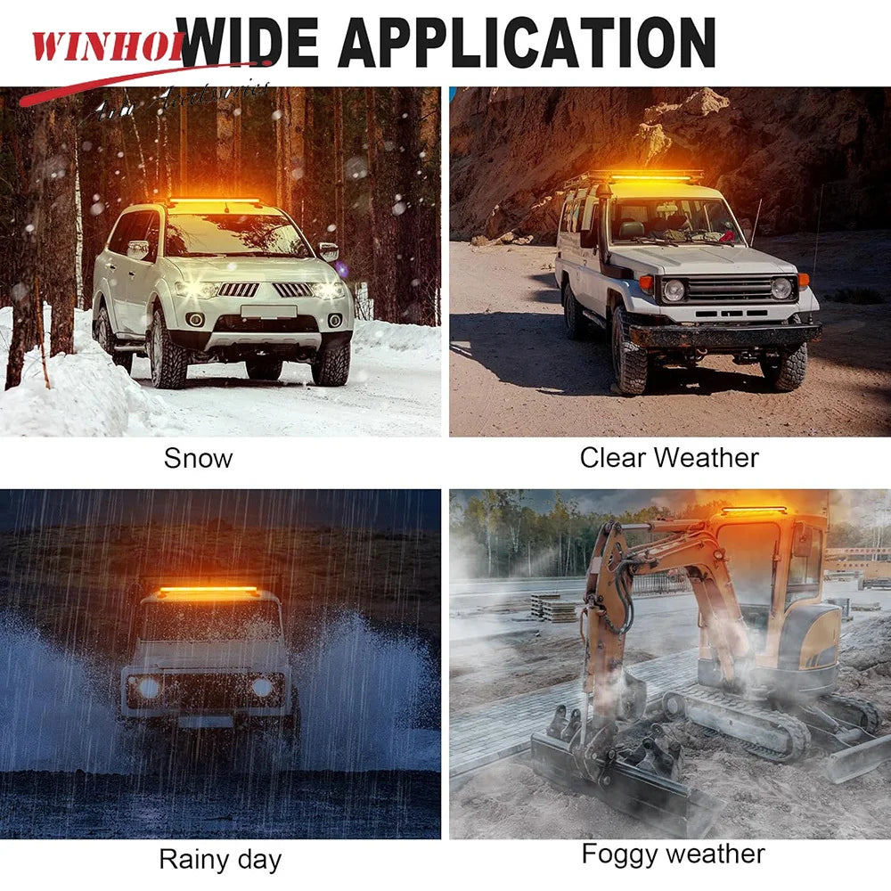 For Traffic Double Side Rooftop Strobe Bar Bright Warning Beacon