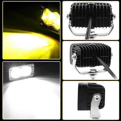 For Pickup Offroad 4X4 20W Work Pods Daytime Driving Fog Inch