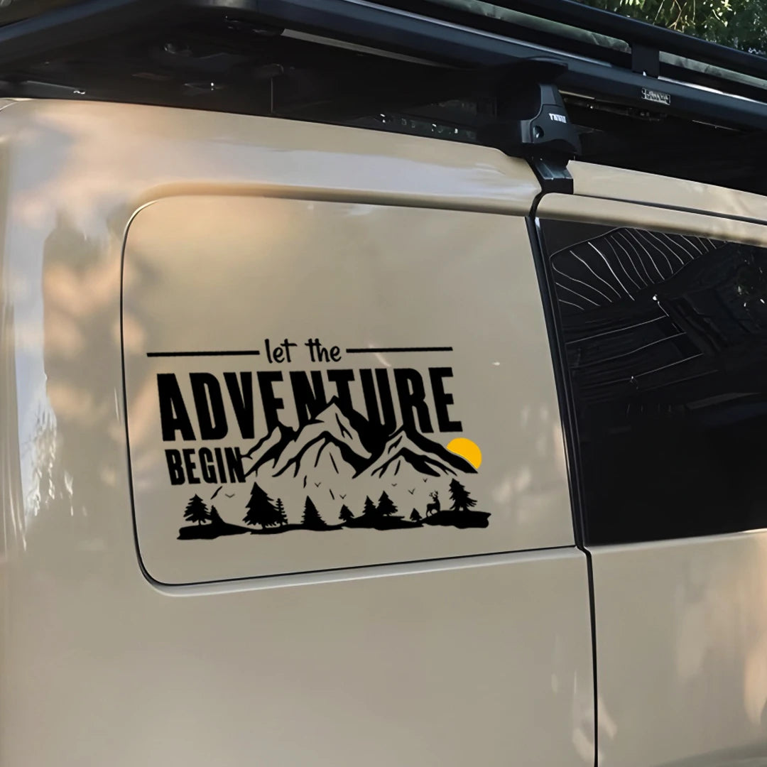 Let Adventure Begin Off Road Sticker Glass Window Body