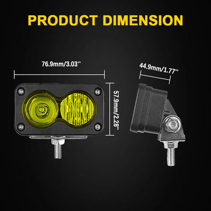 For Motorcycle Pickup Spotlight Inch Pod Driving Work Headlight