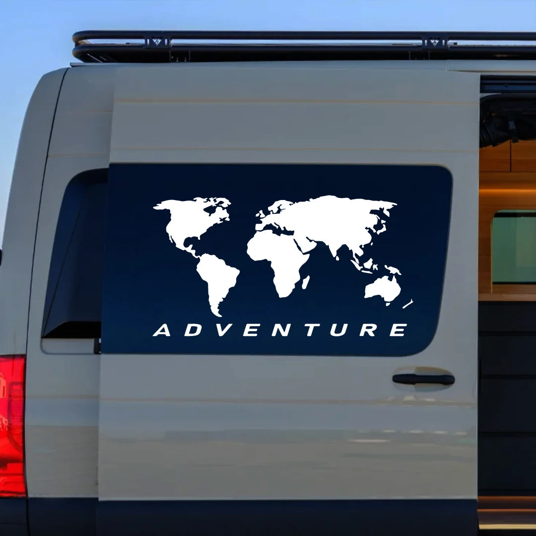 World Map Sticker Art Motorcycle Trucks Racing SUV Bumper
