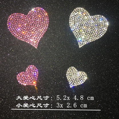 Bling Angel Wing Heart Crystal Sticker Rhinestone Stars 3D