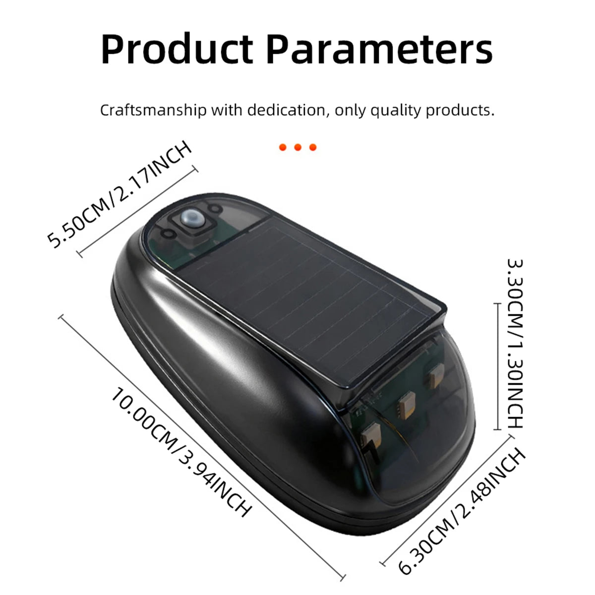 5X RGB Solar Powered Strobe Bar Remote Control Roof