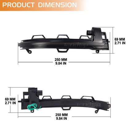 For BMW X3 IX3 G01 G08 Dynamic Blinker Flowing Side Mirror Turn