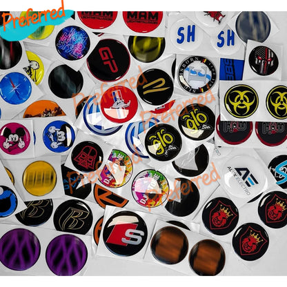 3D Silicone Sticker Personalized Name Logo Doming Rectangle