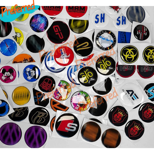 3D Silicone Sticker Personalized Name Logo Doming Rectangle