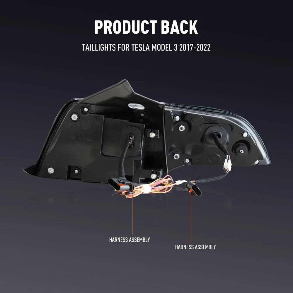 For Tesla Model 3 2017-2022 Drl Pair Tail Reverse Brake Turning
