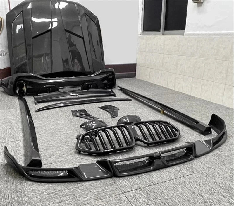 For BMW X6 G06 2020-2023 Carbon Fiber Front Lip Rear Bumper