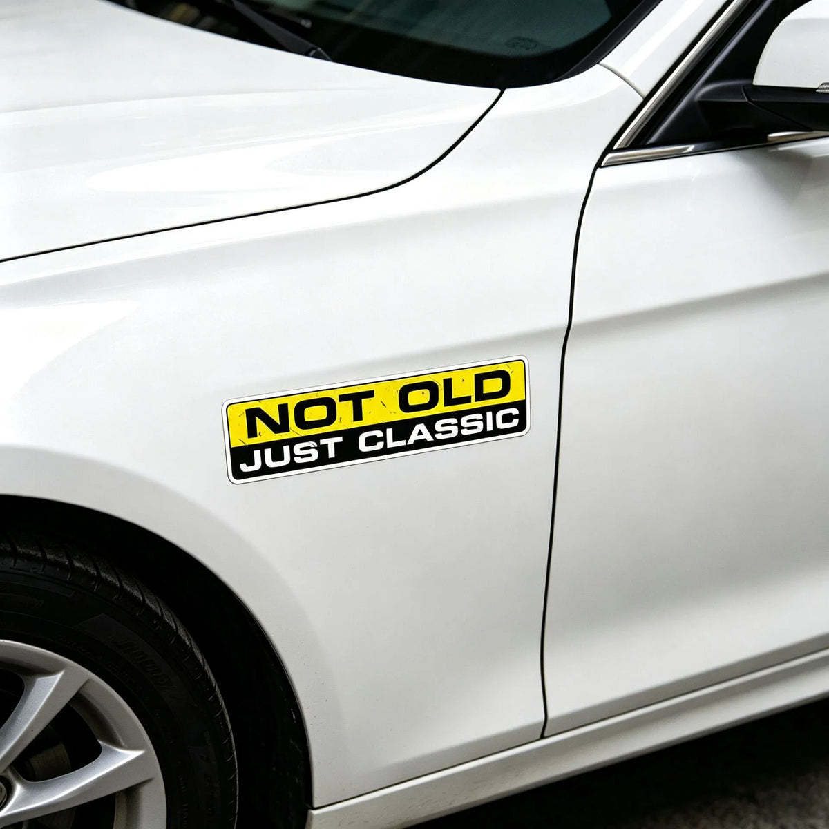 2X Not Old Classic Interesting Character Sticker Automobiles