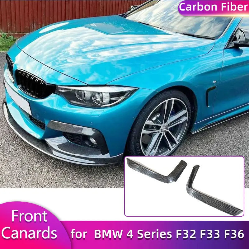 For BMW 4 Series F32 F33 Carbon Fiber Front Bumper Fog Cover F36