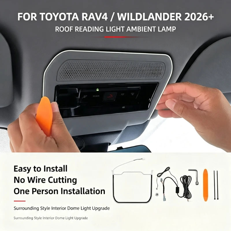 For Toyota RAV4 2026 Ceiling Reading Atmosphere Colorful Roof