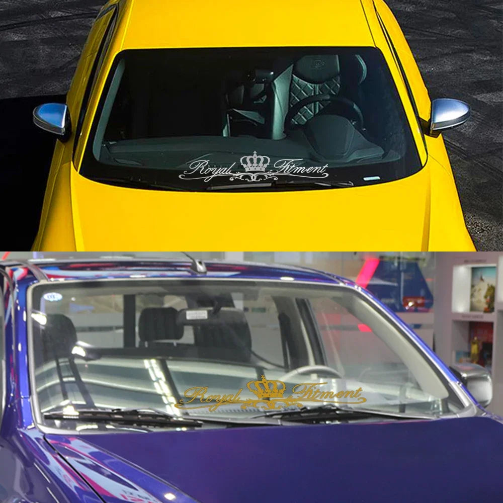 Front Windshield Pvc Sticker Graphics Crown Art Vinyl Film