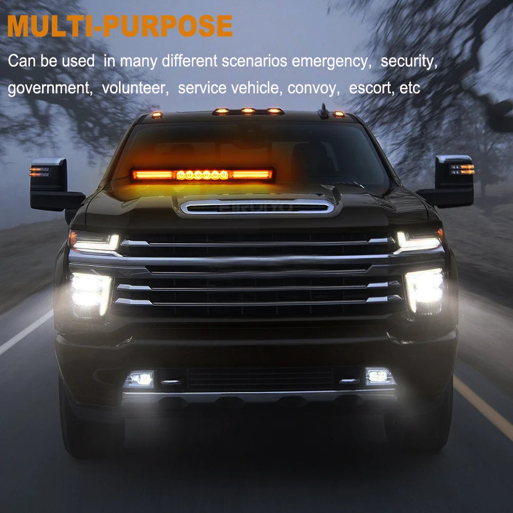 For Auto Emergency Warning Lamp Cob Strobe Bar Traffic Advisor