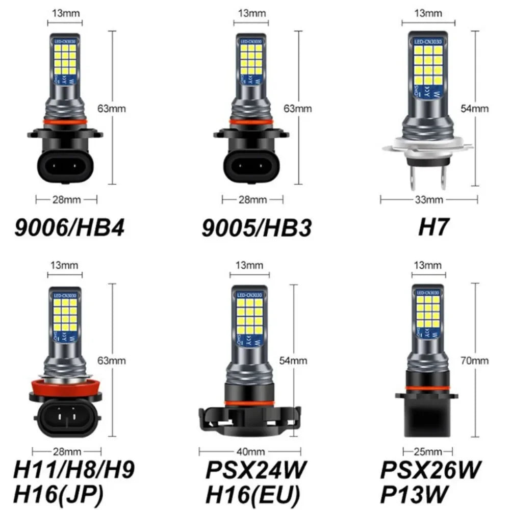 Fog H11H7 9005 9006 Flashing Emergency Warning Strobe H3