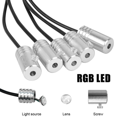 12V 6M Strips RGB Interior Ambient Fiber Optic Lens