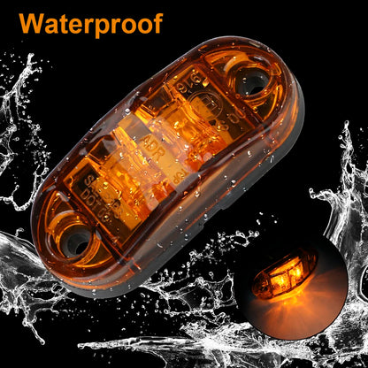 For Trailer Side Marker Pair 12V 24V Warning Truck Caravan Red