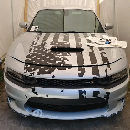 For Hood Or Roof Any Custom Large American Flag Vinyl Decal