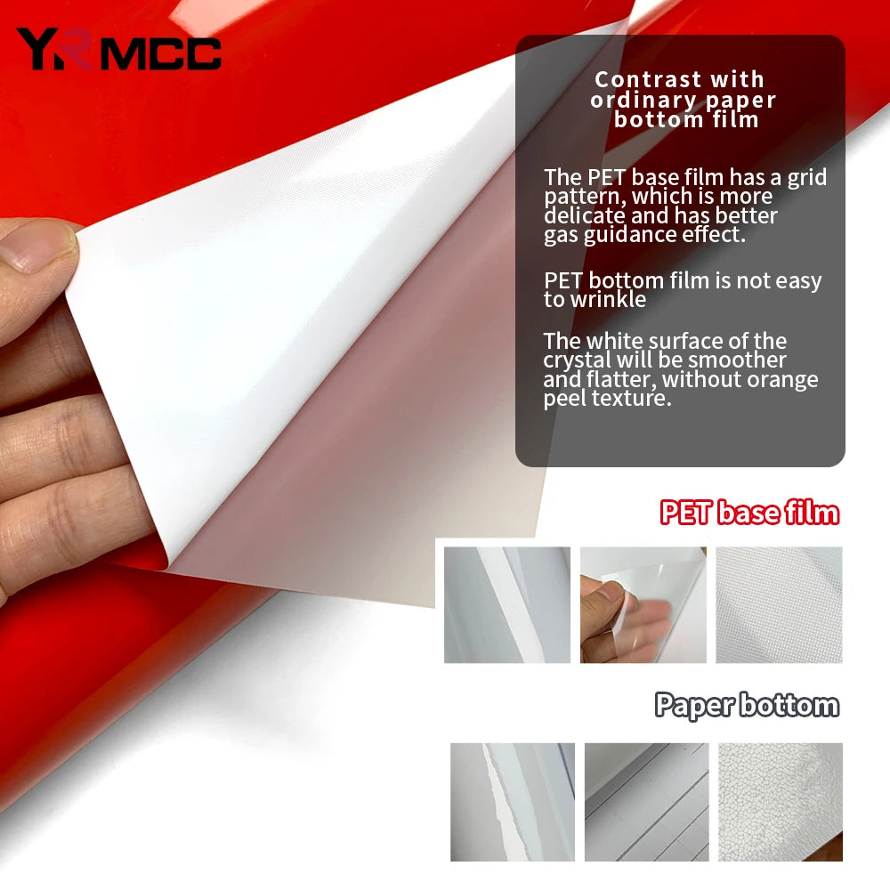Pet Glossy Red Vinyl Film Wrapping Roll Decal Sticker