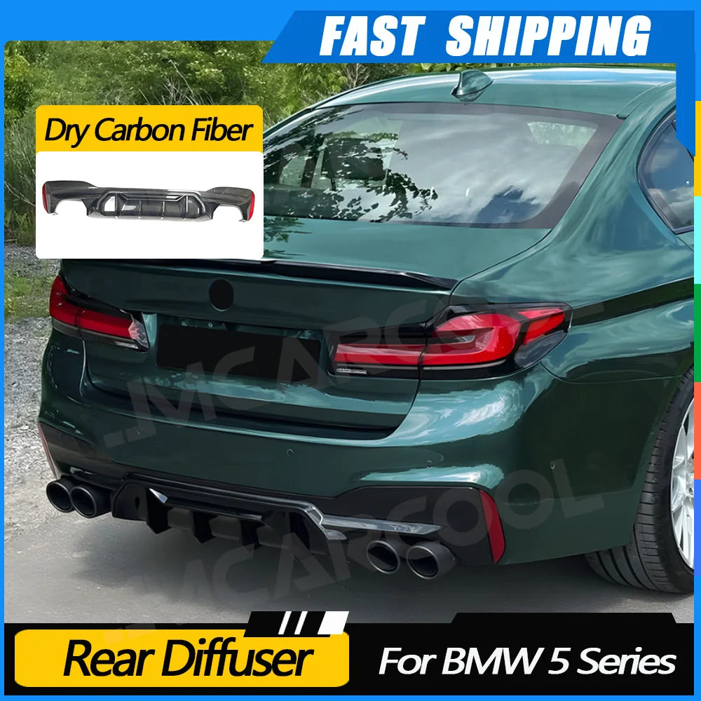For BMW 5 Series G30 G38 Jmcarcool Dry Carbon Fiber Rear Bumper