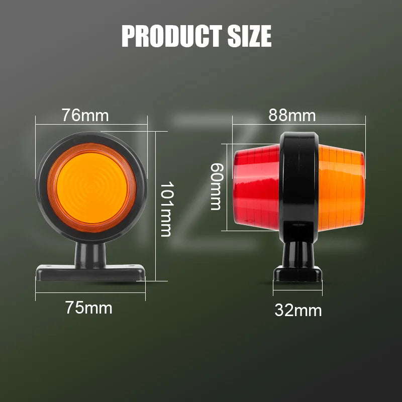 12V 24V Double Sides Marker Clearance Turn Signal Warning