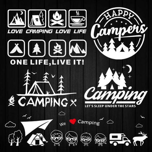 For Rv Outdoor Camping Scene Reflective Stickers SUV Body Window