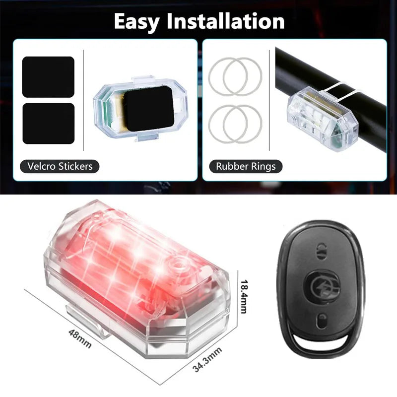 For Auto Motorcycle Bike Drones Atmosphere Strobe Wireless