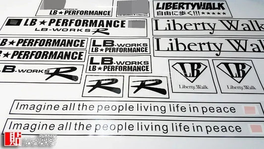 Stickers Imagine Peace Liberty Walk Performance Window Side Door