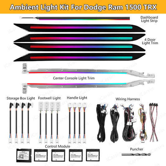 For Dodge Ram 1500 Trx 2022-2024 Colors Dynamaic Ambient Pickup