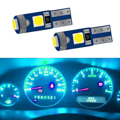 2PCS T5 Bulb Dashboard Warning Indicator 1SMD 3030 Wedge