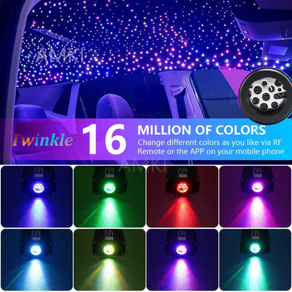 16W Rgbw Twinkle Starry Sky Star Roof Fiber Optic