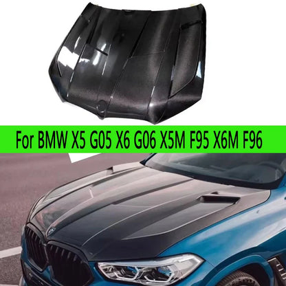 For BMW X5 G05 X6 G06 X5M F95 X6M F96 Carbon Fiber Hood Engine