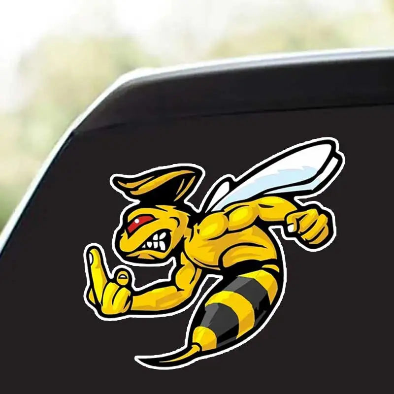 Angry Wasp Bumblebee Sticker Vinyl Decal Waterproof Rear Window