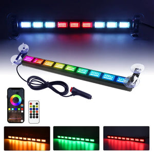 6P 9P Warning Strobe Bars Wireless APP Remote Control