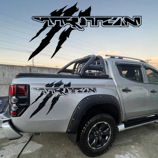 For Mitsubishi L200 Triton Clawmark Pickup 2PCS Pick Up Stickers