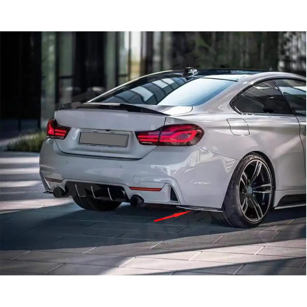 For BMW 4 Series F32 F33 Carbon Fiber Rear Bumper Lip Splitters