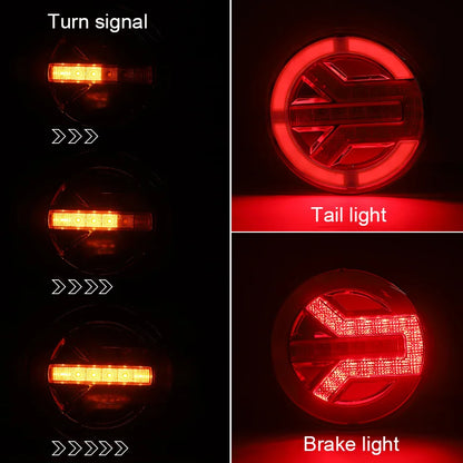 For Jeep Volvo Pickup Trailer 12V Offroad Truck Round Taillight