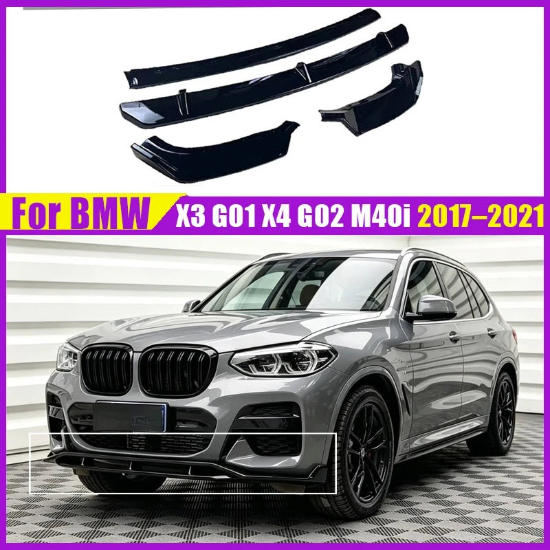 For BMW X3 G01 X4 G02 Front Bumper Lip Splitter M40I 2017 2021 M