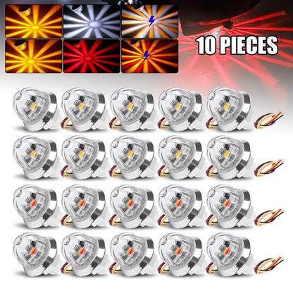 50PCS Dual Color MINI Watermelon Push Screw Truck Strobe