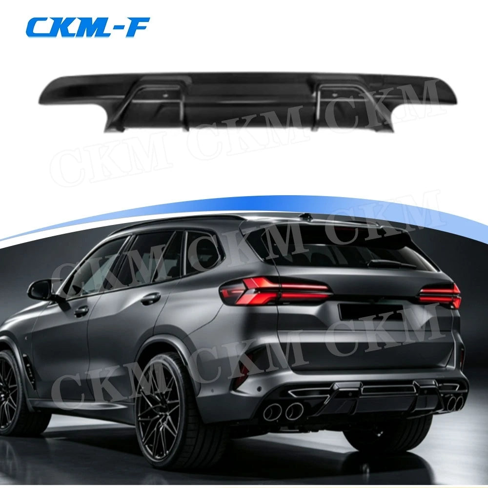 For BMW F95 X5M F96 X6M Real Dry Carbon Fiber Rear Bumper Lip