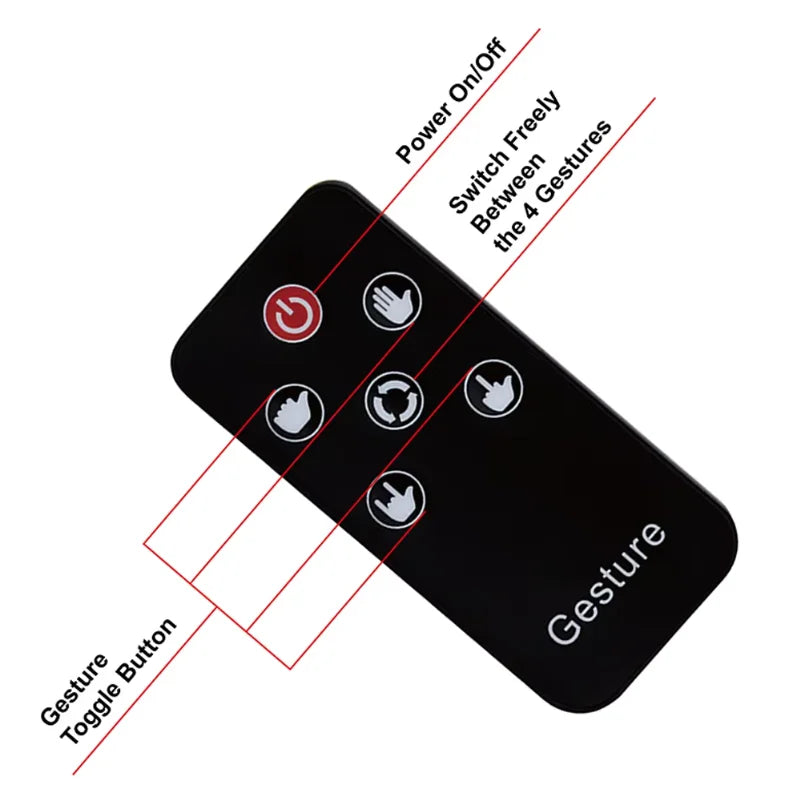 Key Remote Control Gesture Parts Palm Fingers Interactive Lamps