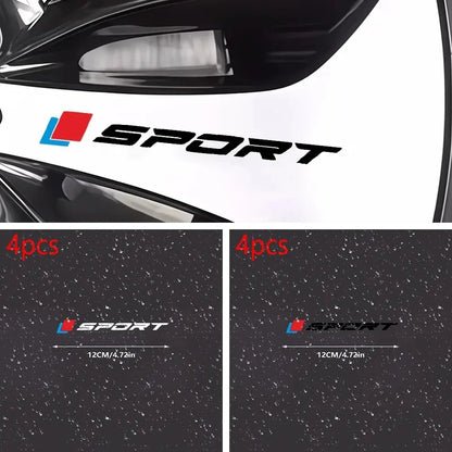 Wheel Rim Hub Decal Sticker 4PCS Sport Pattern Waterproof
