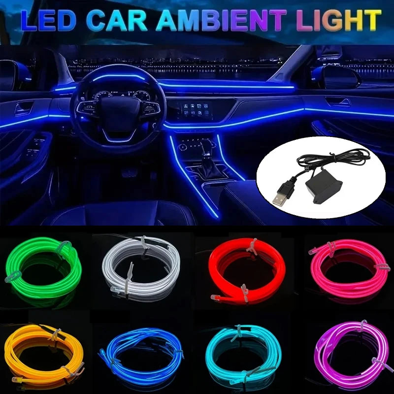 For Vehicles Party Mood Diode Ambient 5M Flexible Neon Cable