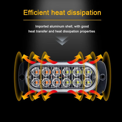 Kebedumei 12LED Warning Breakdown Emergency Truck Trailer Beacon