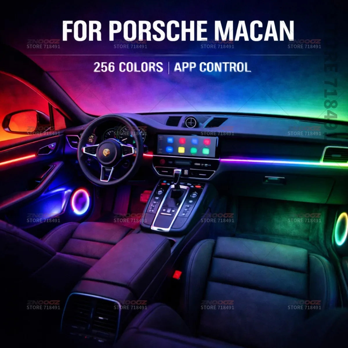 For Porsche Macan 22IN1 RGB Interior Acrylic Ambient Hidden
