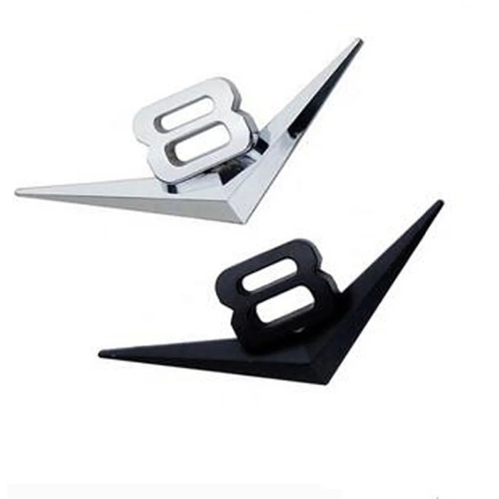 For Universal 1PCS 3D Metal Decal Self Adhesive V6 V8 v12truck